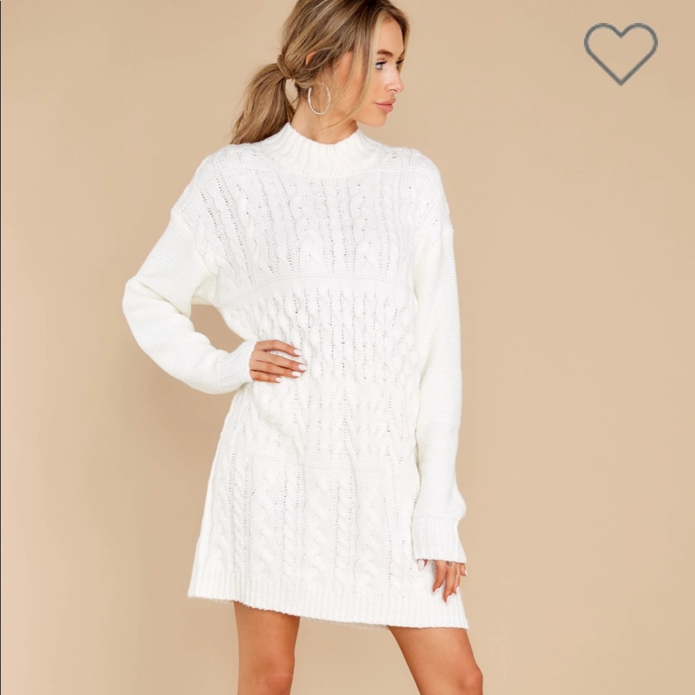 NWT Red Dress Boutique Ivory White Sweater Dress
